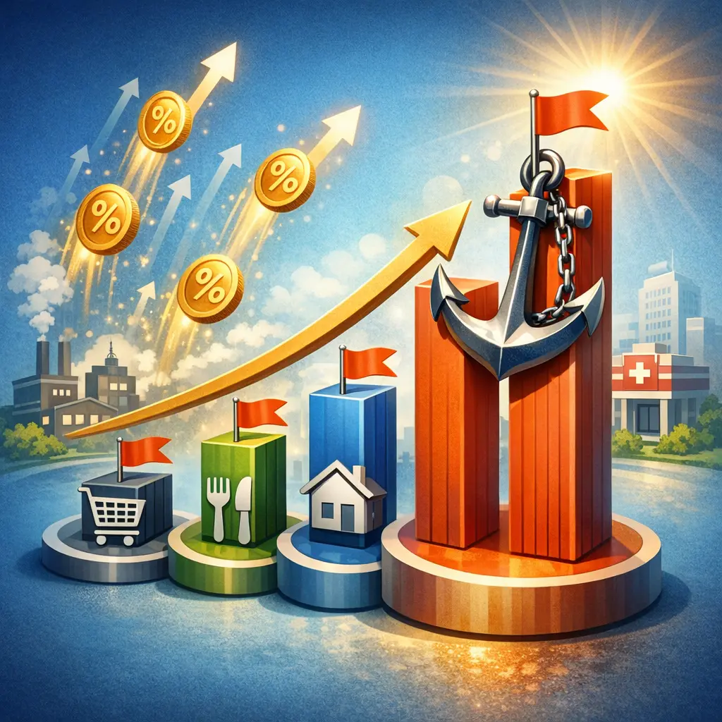 산업별 앵커링 전략 도입에 따른 고객 구매 전환율 상승 지표 비교 차트