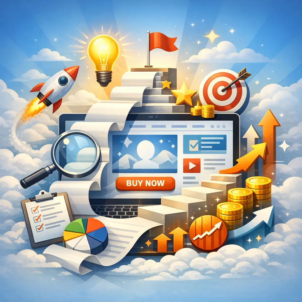 구매 전환을 유도하는 고효율 상세페이지 상단 레이아웃 구성 가이드 인포그래픽