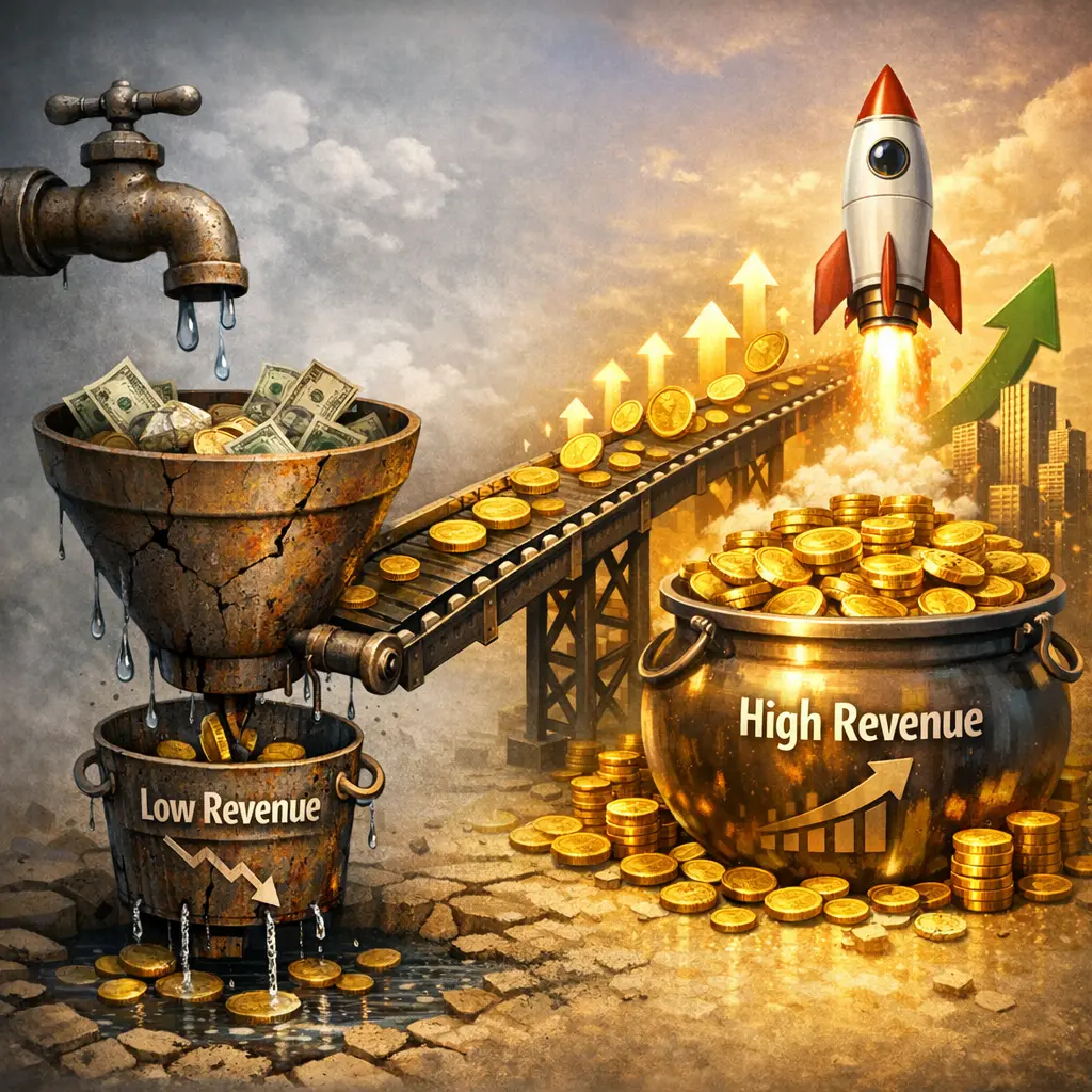 저효율 광고를 고수익 매출로 전환하는 상세페이지 핵심 레이아웃 시각화 이미지