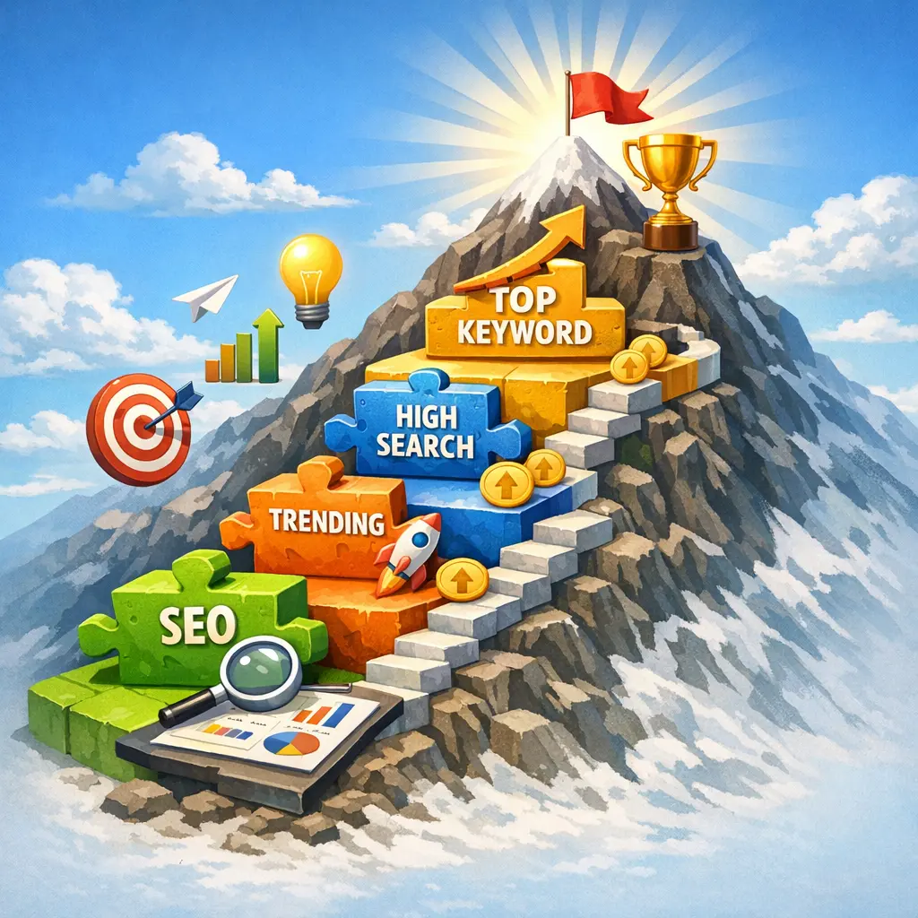 상단 노출을 위한 전략적 키워드 배치 구조 시각화 자료